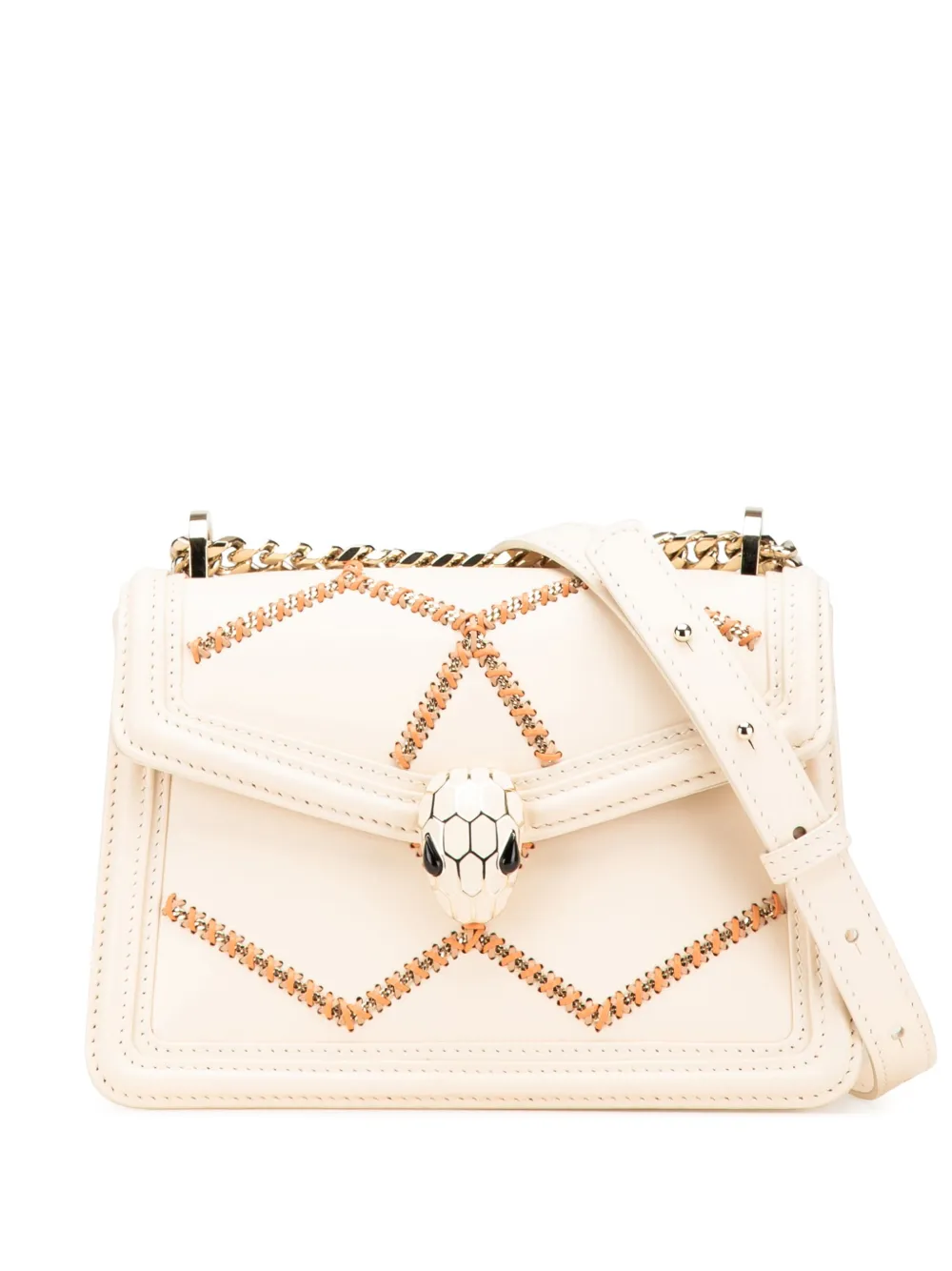 Bvlgari Pre-Owned 2000-2024 Leather Serpenti Forever Whipstitched satchel | Brown | Image 1