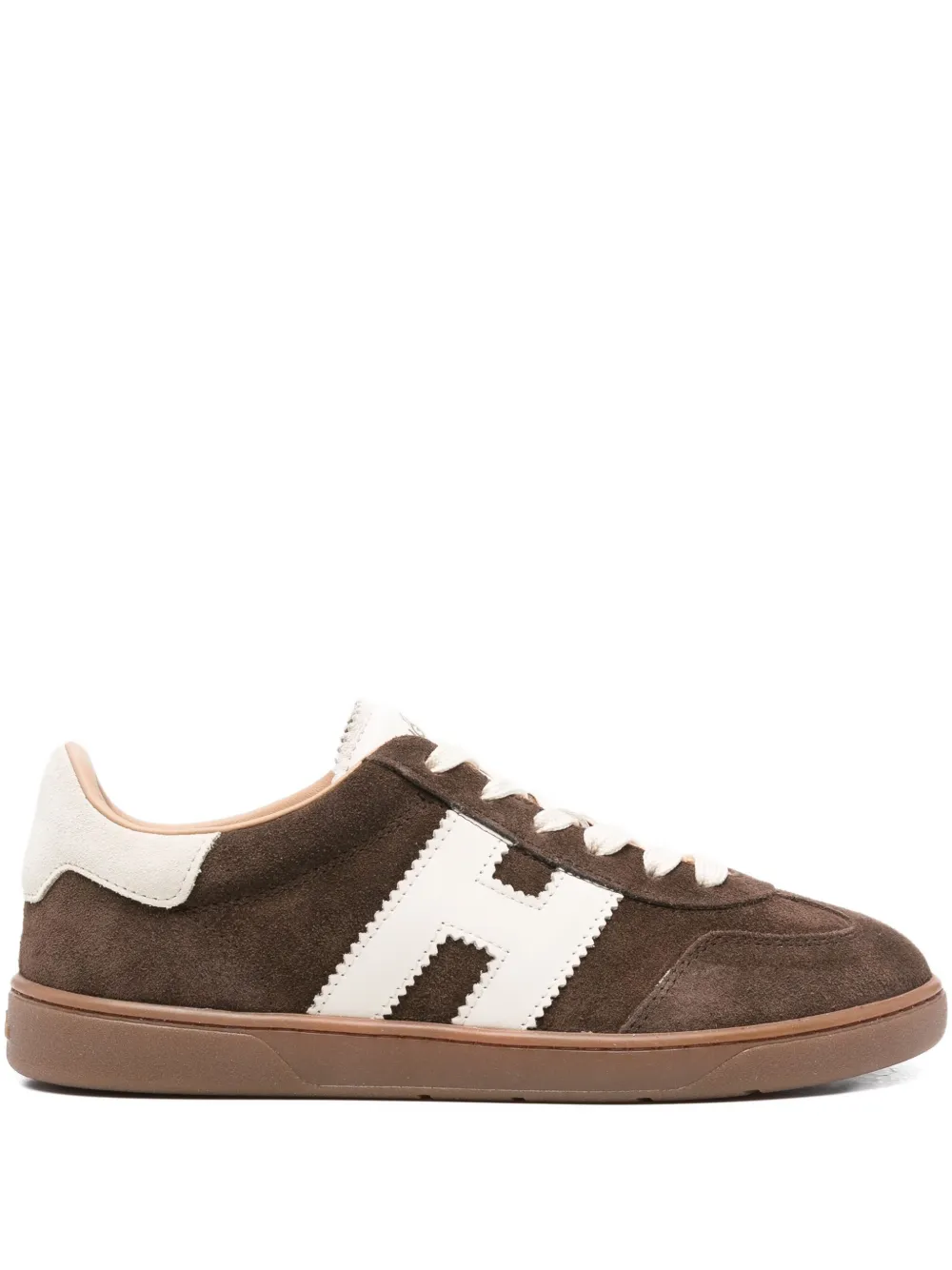 Hogan Cool suede-leather sneakers Brown
