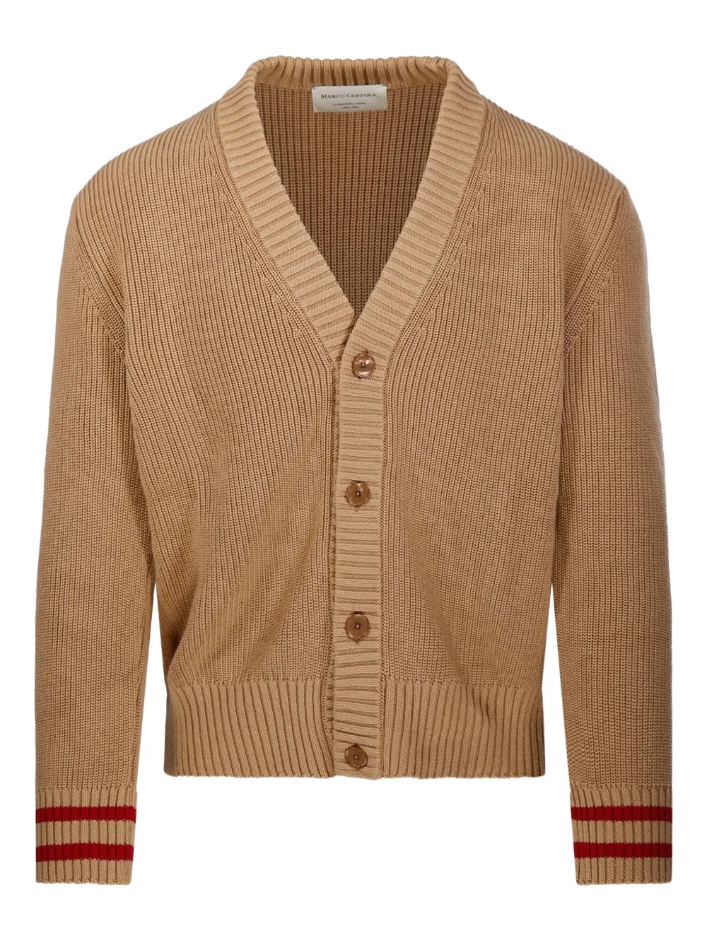 MARCO COPPOLA ribbed-cuff cardigan | Neutrals | Image 1