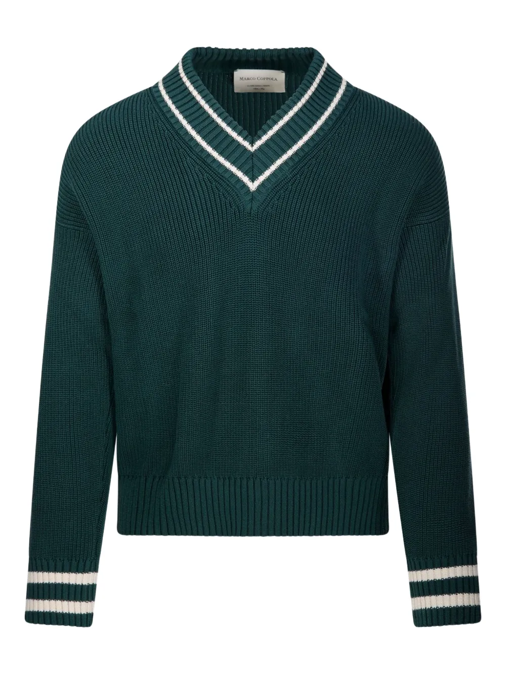 MARCO COPPOLA V-neck ribbed sweater | Green | Image 1