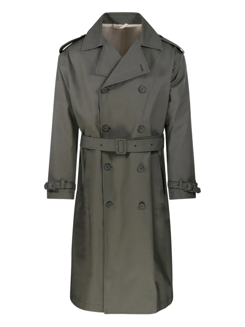 MARCO COPPOLA 5.3 trenchcoat met dubbele rij knopen en ceintuur Groen