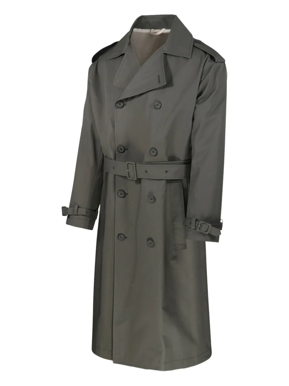 MARCO COPPOLA 5.3 trenchcoat met dubbele rij knopen en ceintuur Groen