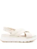Clarks 30mm Tuscan cross-strap platform sandals - Neutrals