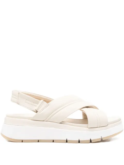 Clarks 30mm Tuscan cross-strap platform sandals