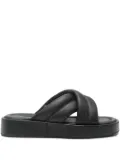 Clarks 35mm Alda quilted cross-strap sandals - Black