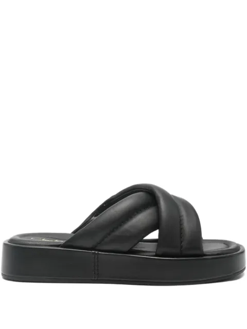 Clarks 35mm Alda quilted cross-strap sandals