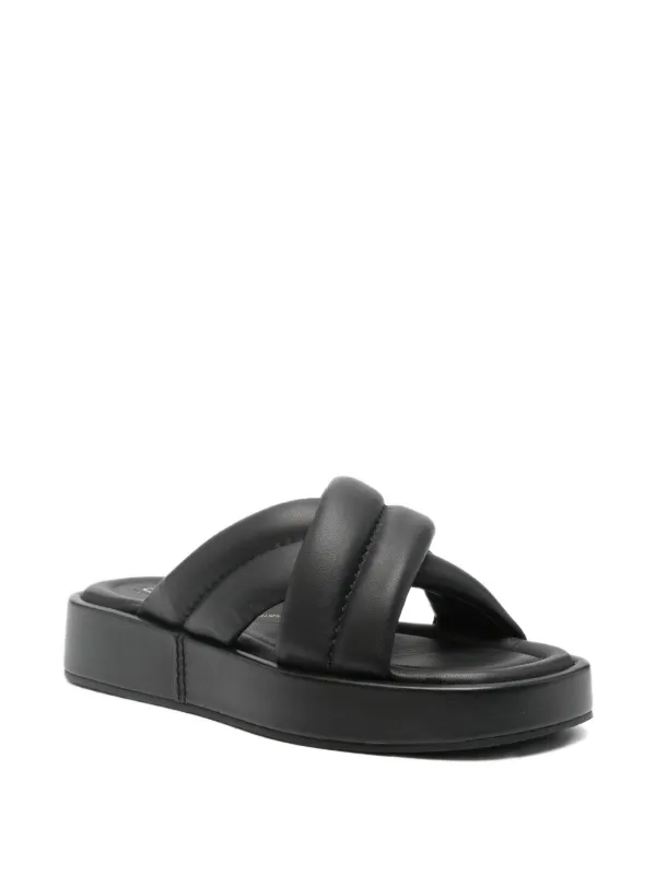 Clarks 35mm Alda Quilted cross-strap Sandals Black FARFETCH PH