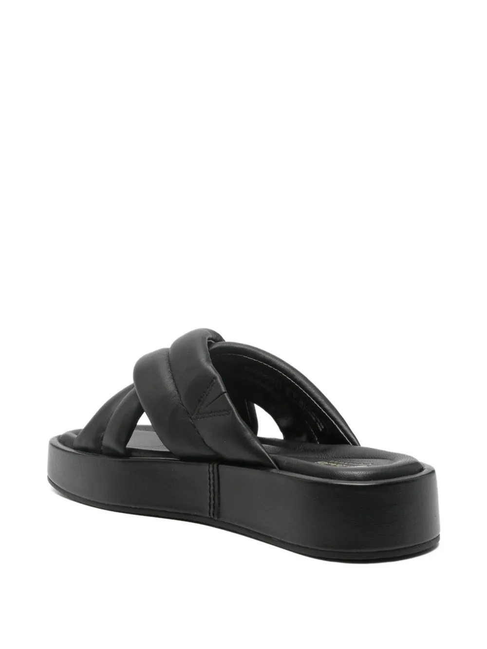 Clarks 35mm Alda quilted cross-strap sandals Black