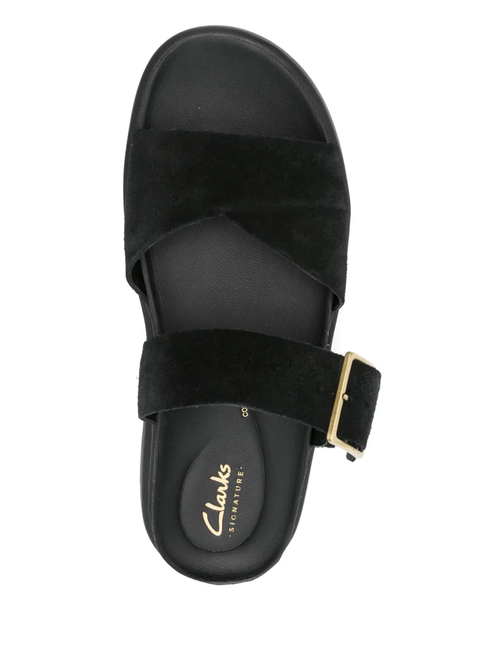 Clarks Aristella buckled platform sandals Black