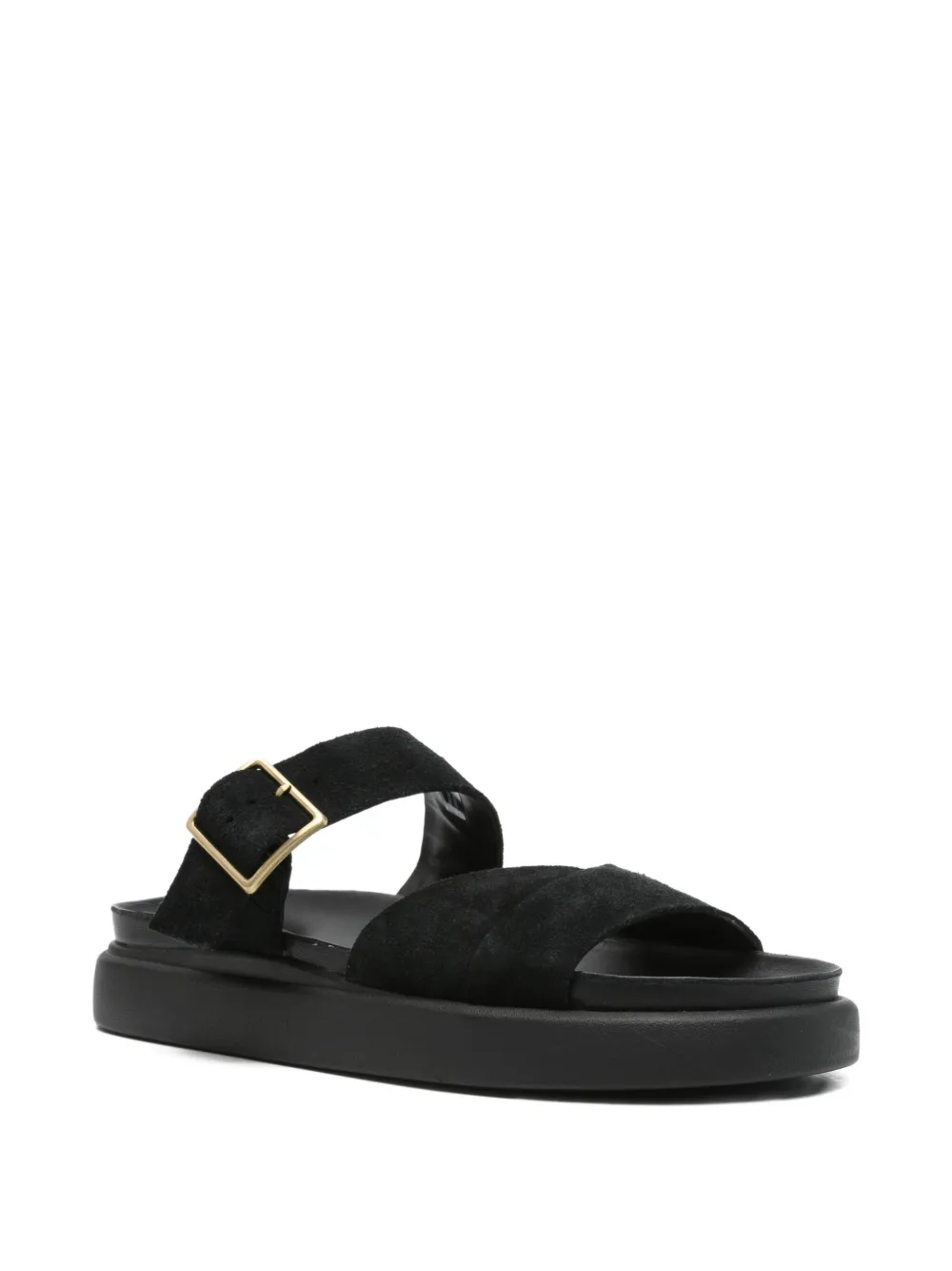 Clarks Aristella buckled platform sandals Black