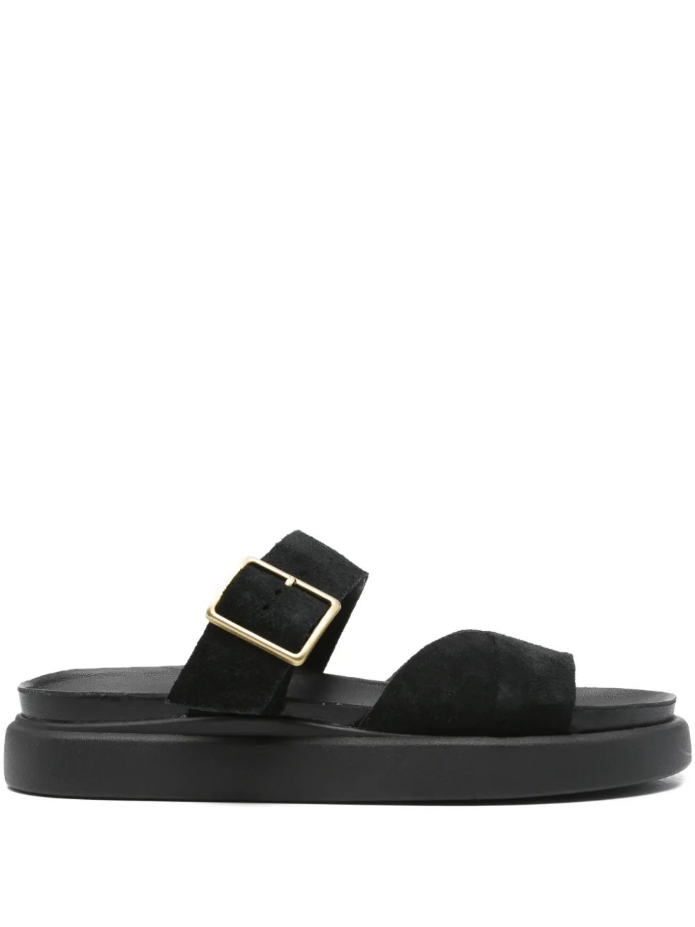 Clarks Aristella buckled platform sandals Black