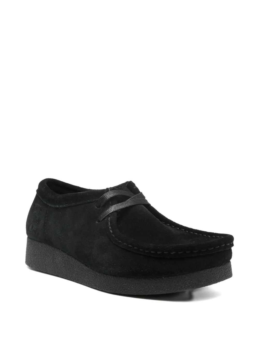 Clarks Wallabee suede derby shoes Black