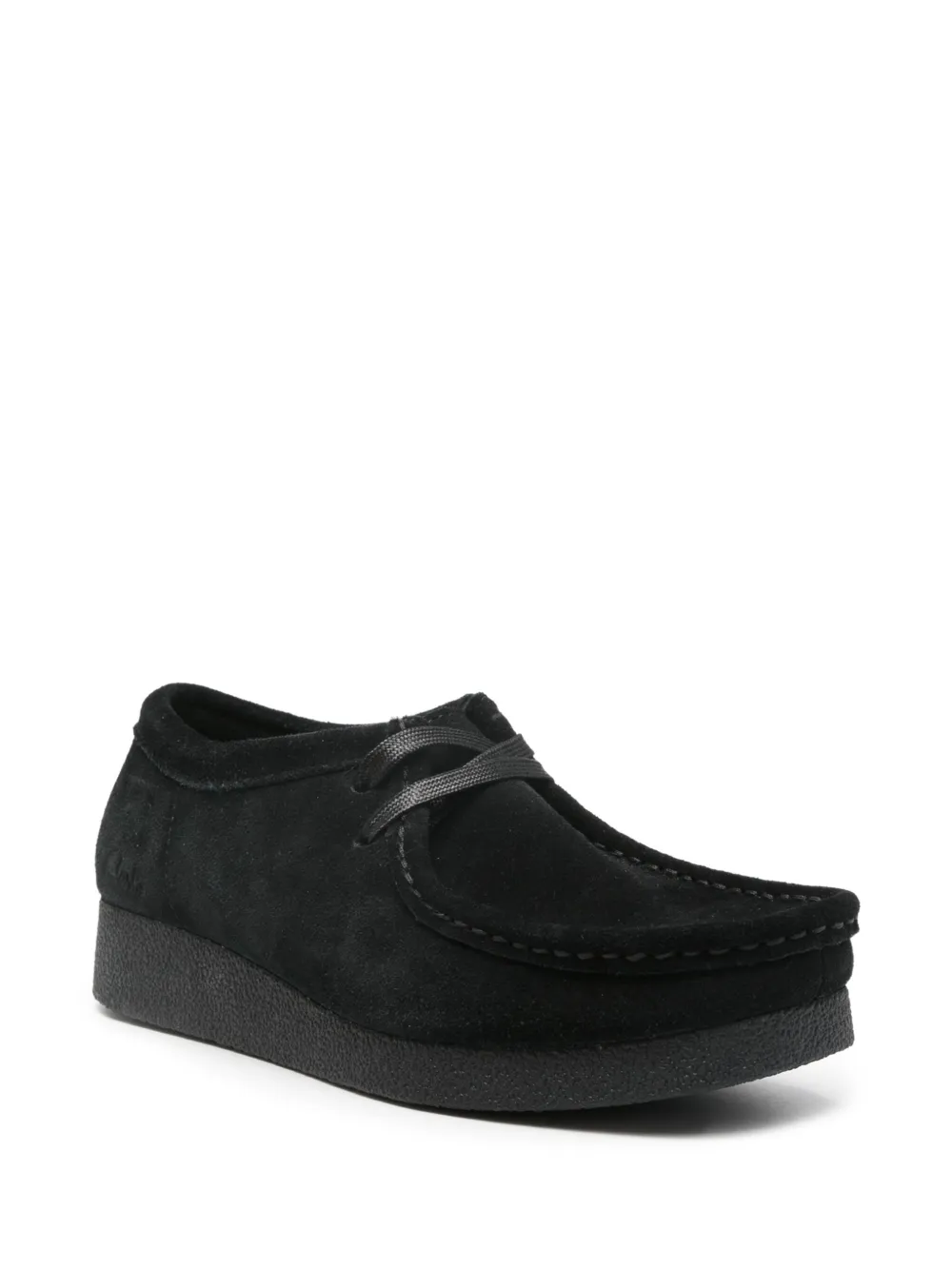 Clarks Wallabee suede derby shoes Black