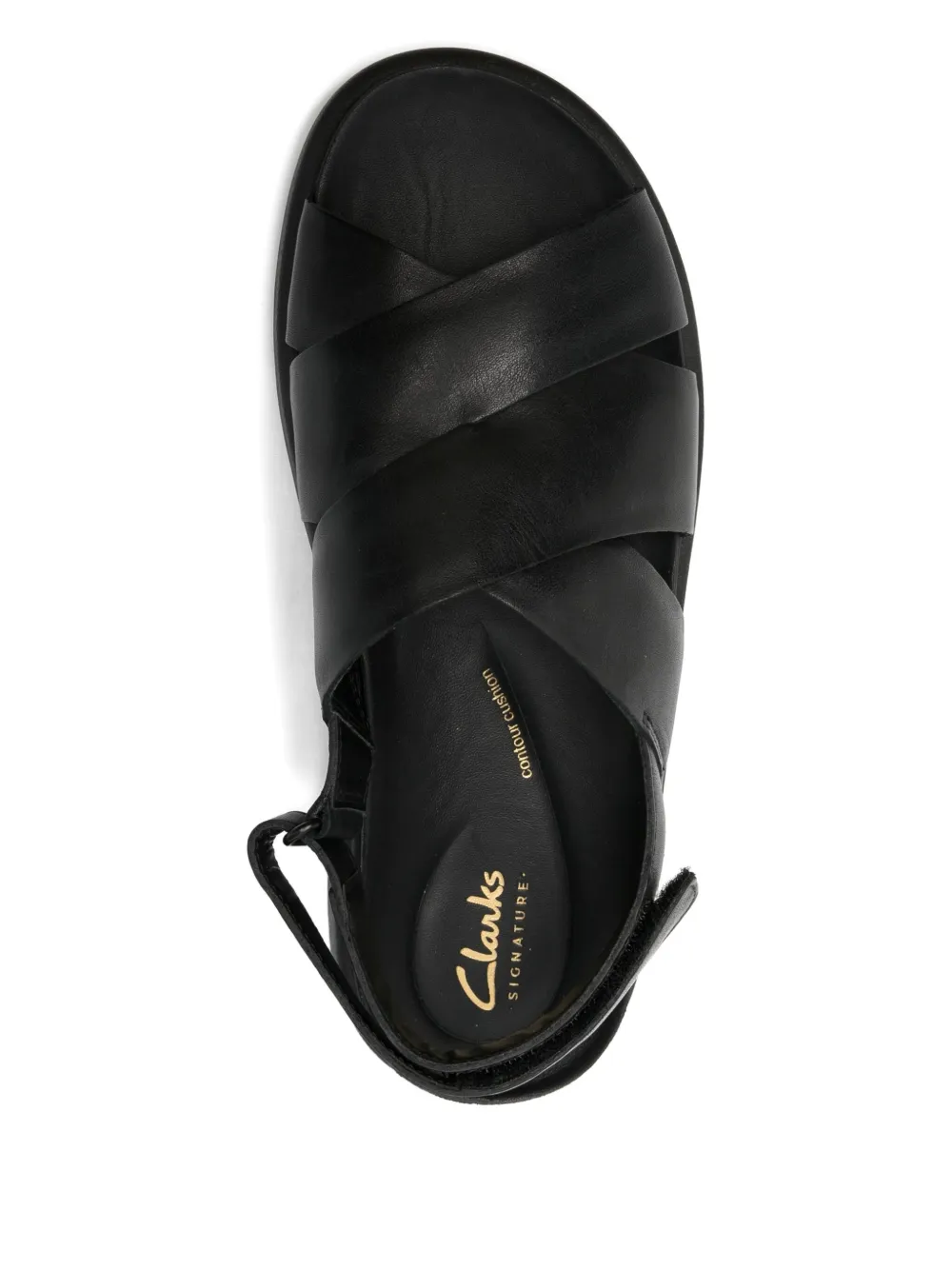Clarks 25mm Aristella crossover slingback sandals Black