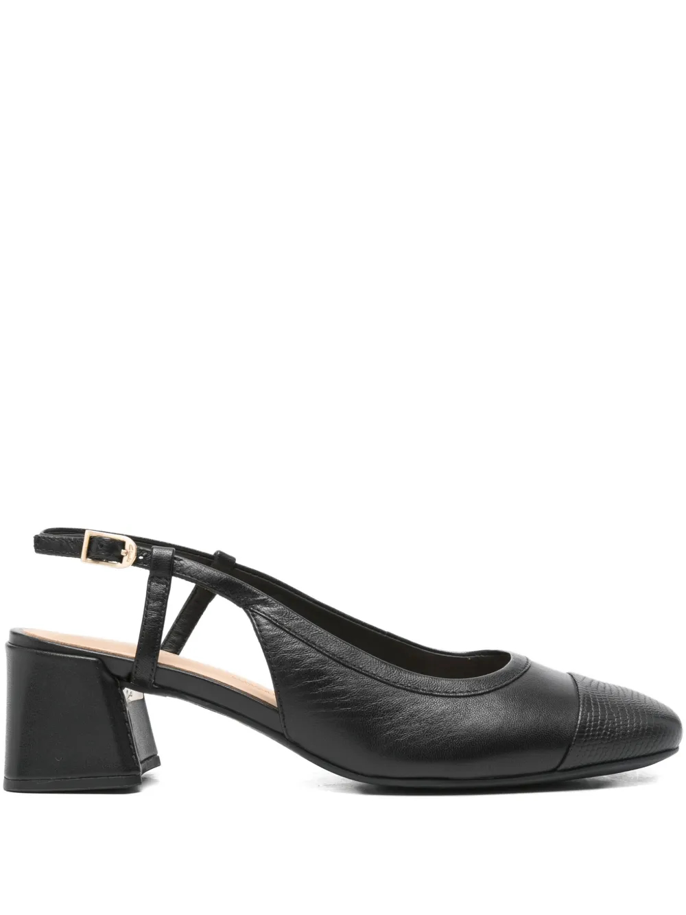 Clarks 45mm Nyta45 slingback block-heel pumps Black