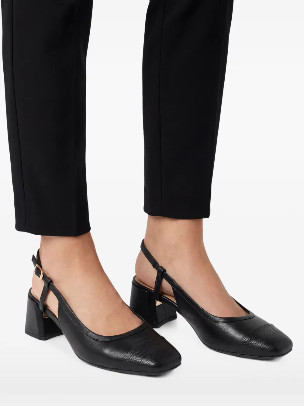 Clarks 45 mm Nyta slingback pumps met blokhak Zwart