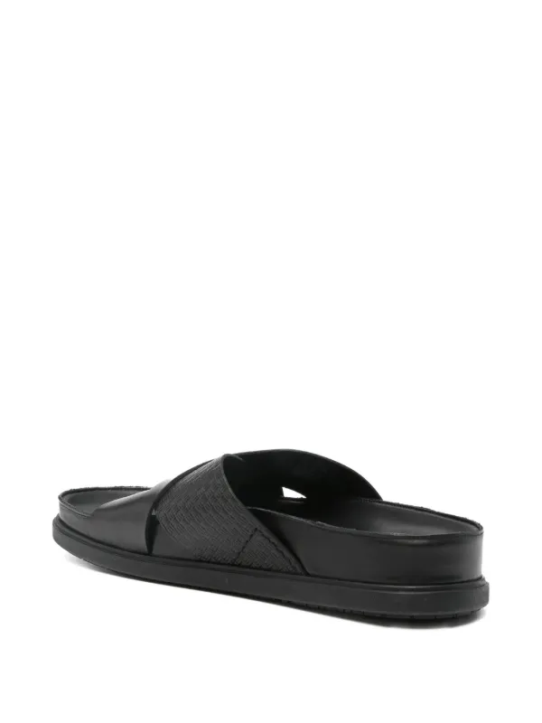 Clarks Torford cross-strap Leather Sandals | Black | FARFETCH