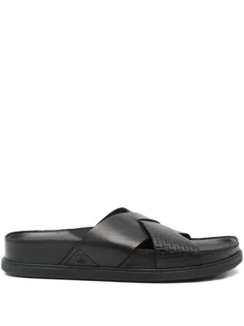 Clarks Torford cross-strap leather sandals
