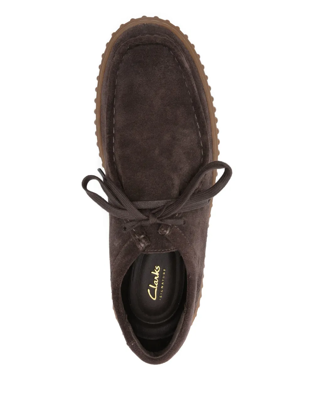 Clarks Torhill suede lace-up derby shoes Brown