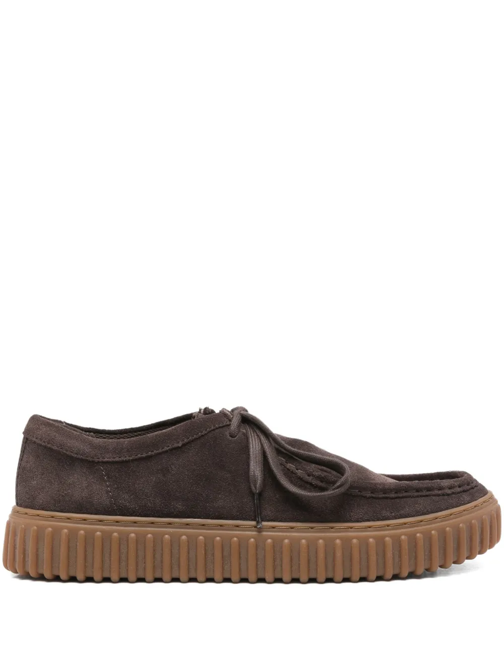 Clarks Torhill suede lace-up derby shoes Brown