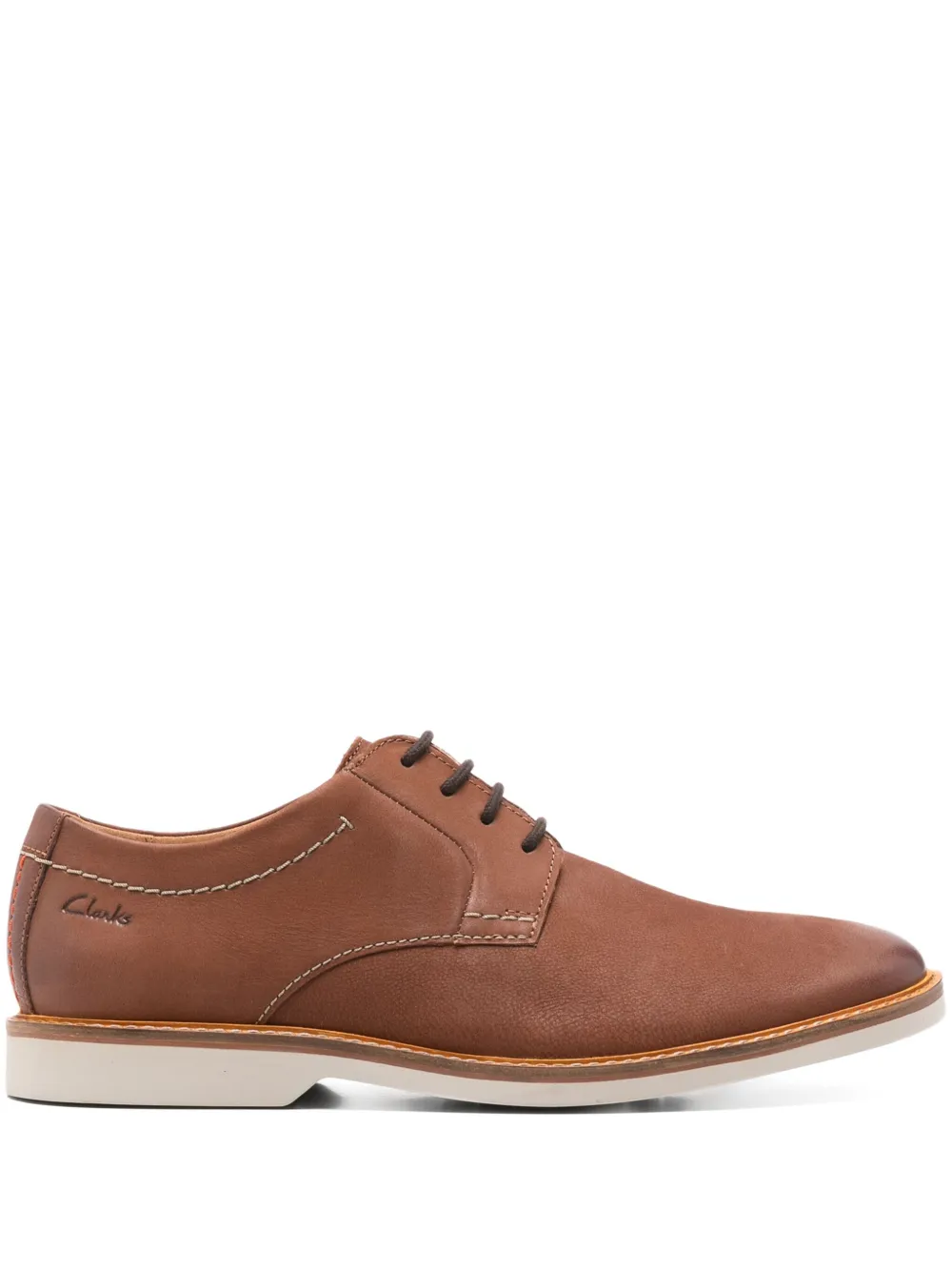 Clarks Atticus lace-up leather Derby shoes Brown