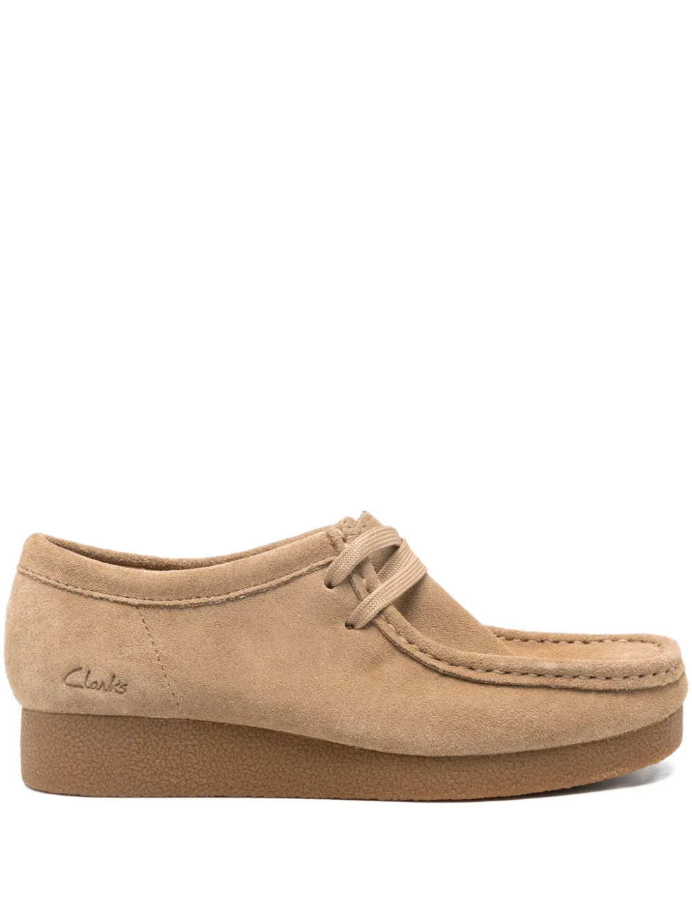 Clarks Wallabee suede lace-up derby shoes Neutrals