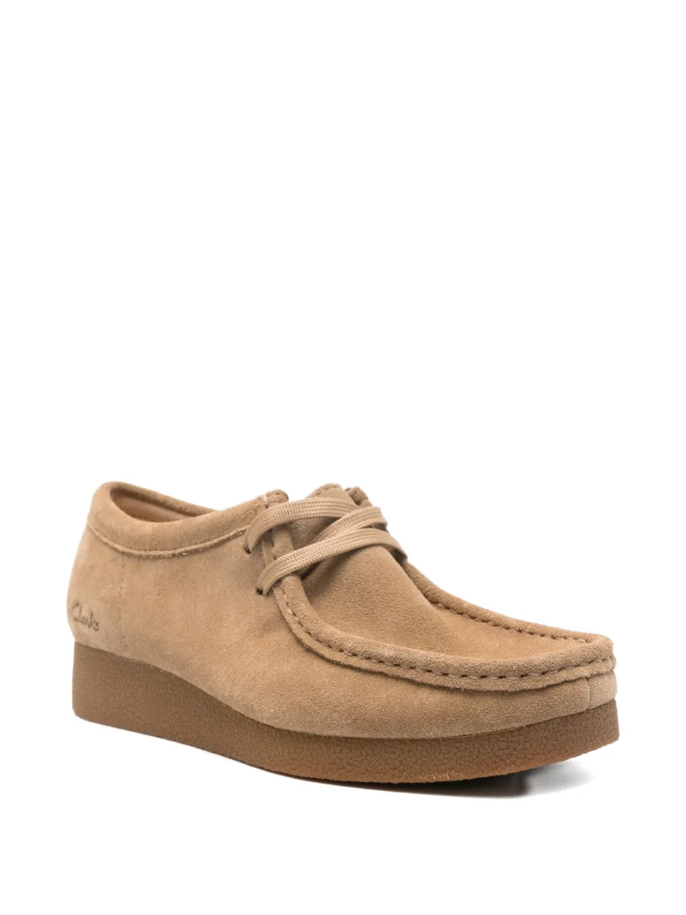 Clarks Wallabee suede lace-up derby shoes Neutrals