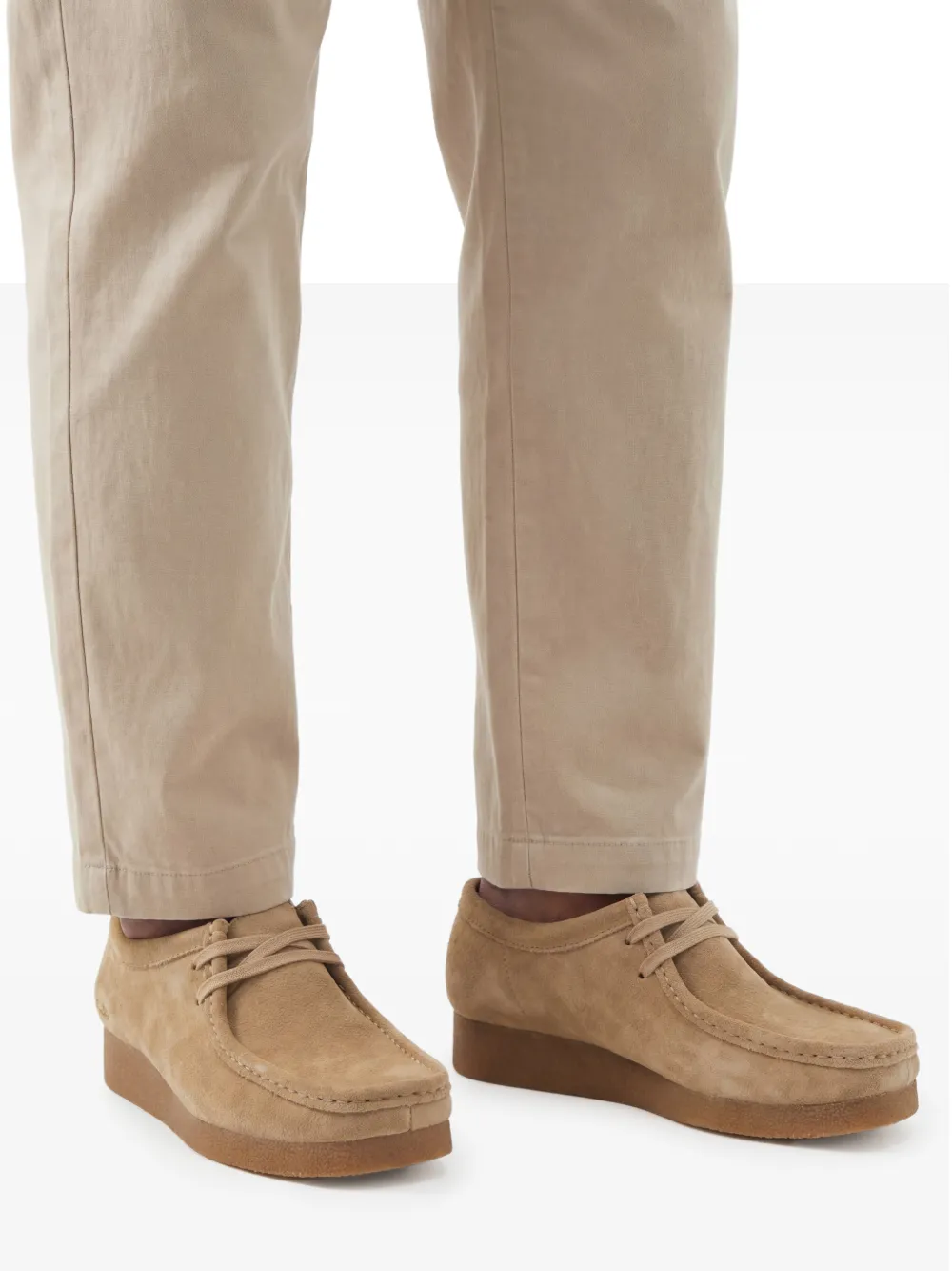 Clarks Wallabee suède veterschoenen Beige