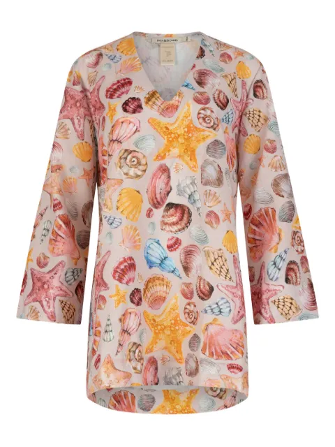 PARAMIDONNA vestido con conchas estampadas