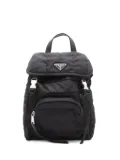 Prada Pre-Owned enamel triangle-logo quilted backpack - Black