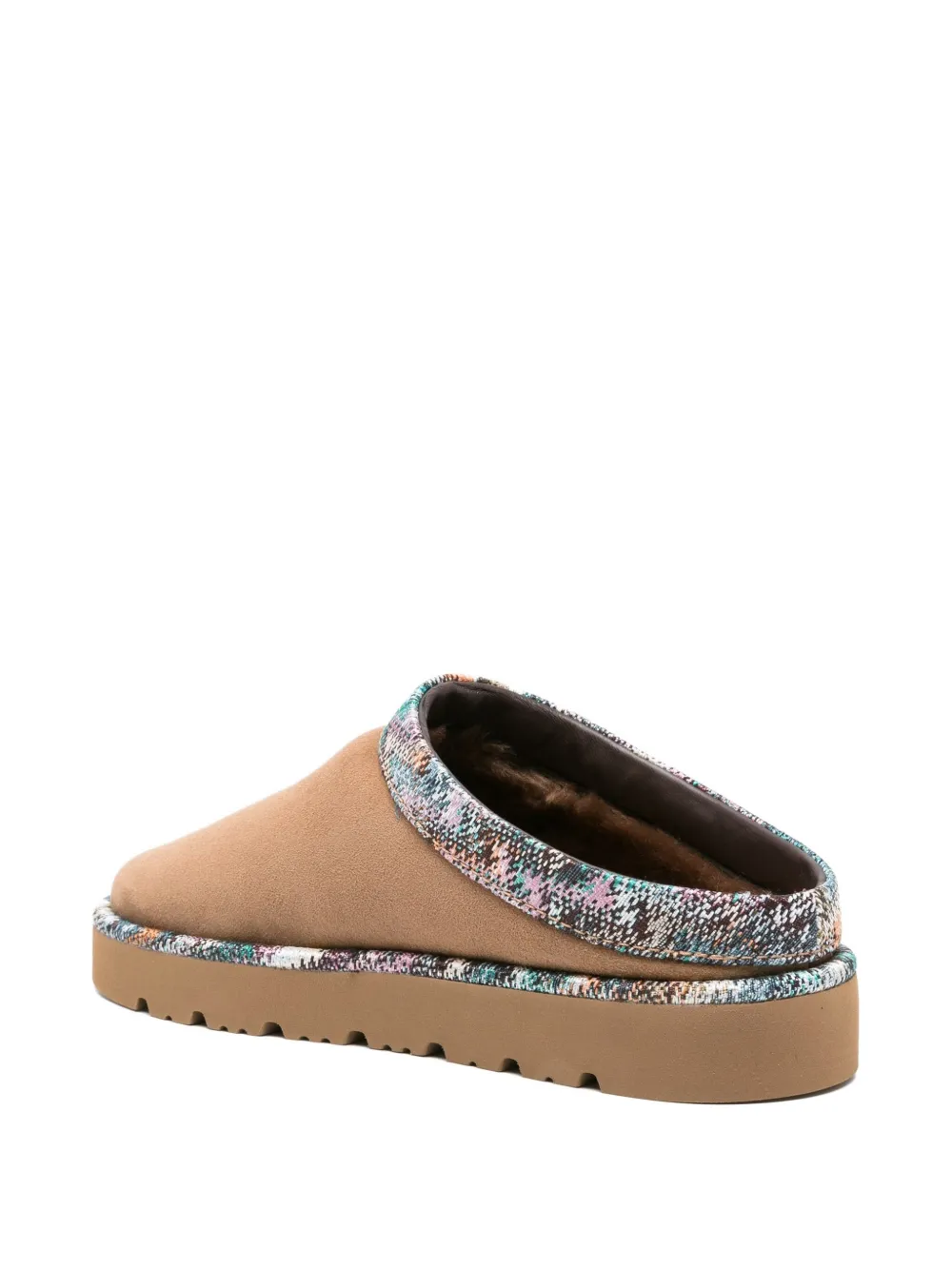 Missoni patterned-trim slippers Neutrals
