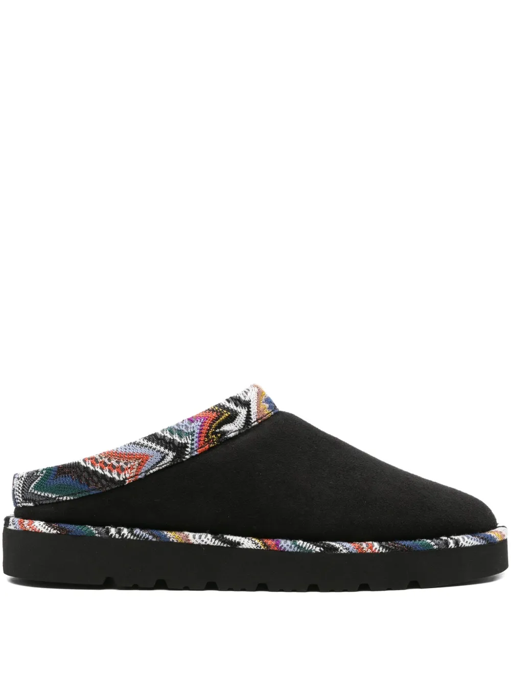 Missoni patterned-trim slippers Black