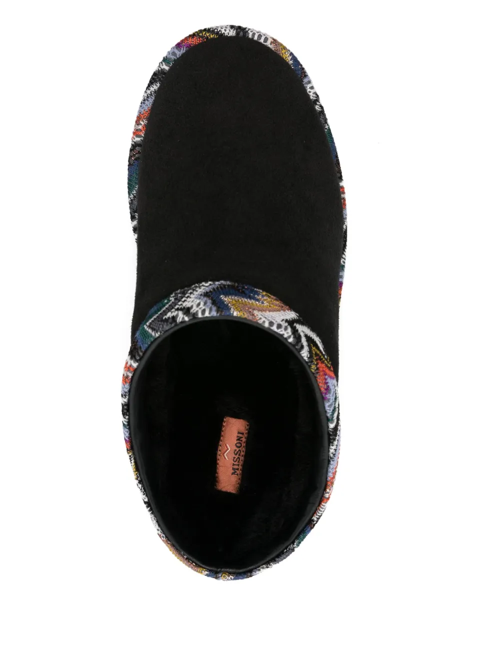 Missoni patterned-trim slippers Black