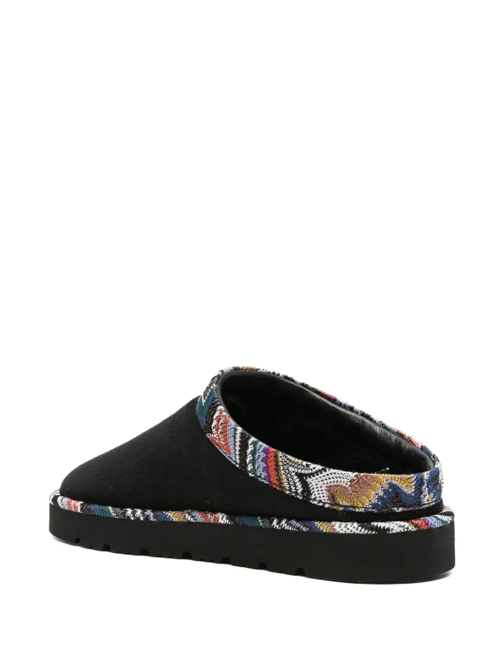 Missoni patterned-trim slippers Black