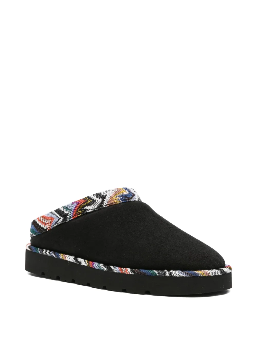 Missoni patterned-trim slippers Black