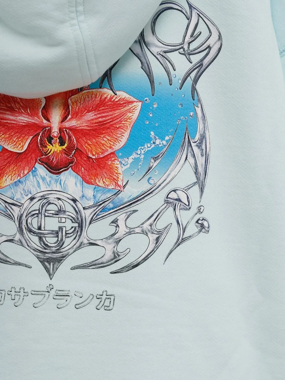 Casablanca Hoodie met print Blauw