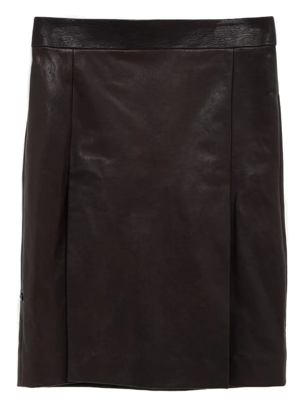 Ferragamo leather mini skirt - ブラウン Ferragamo leather mini skirt - ブラウン