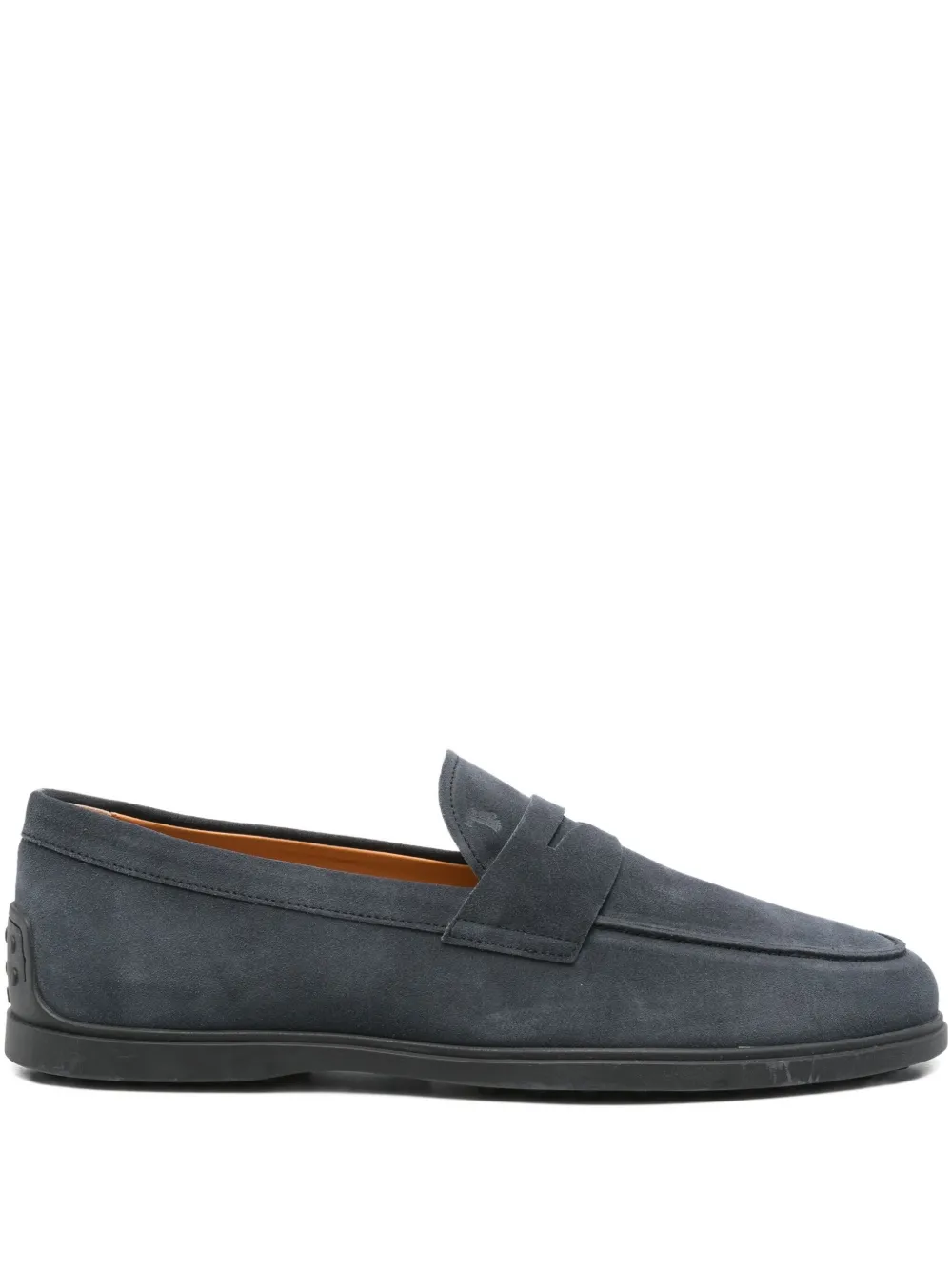 Tod's penny-bar suede loafers Blue