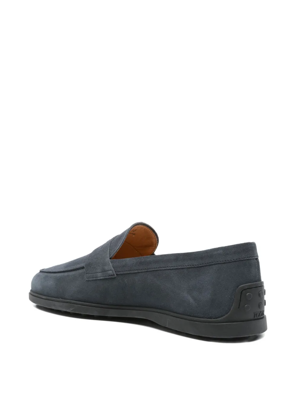 Tod's Suède loafers met penny bar Blauw