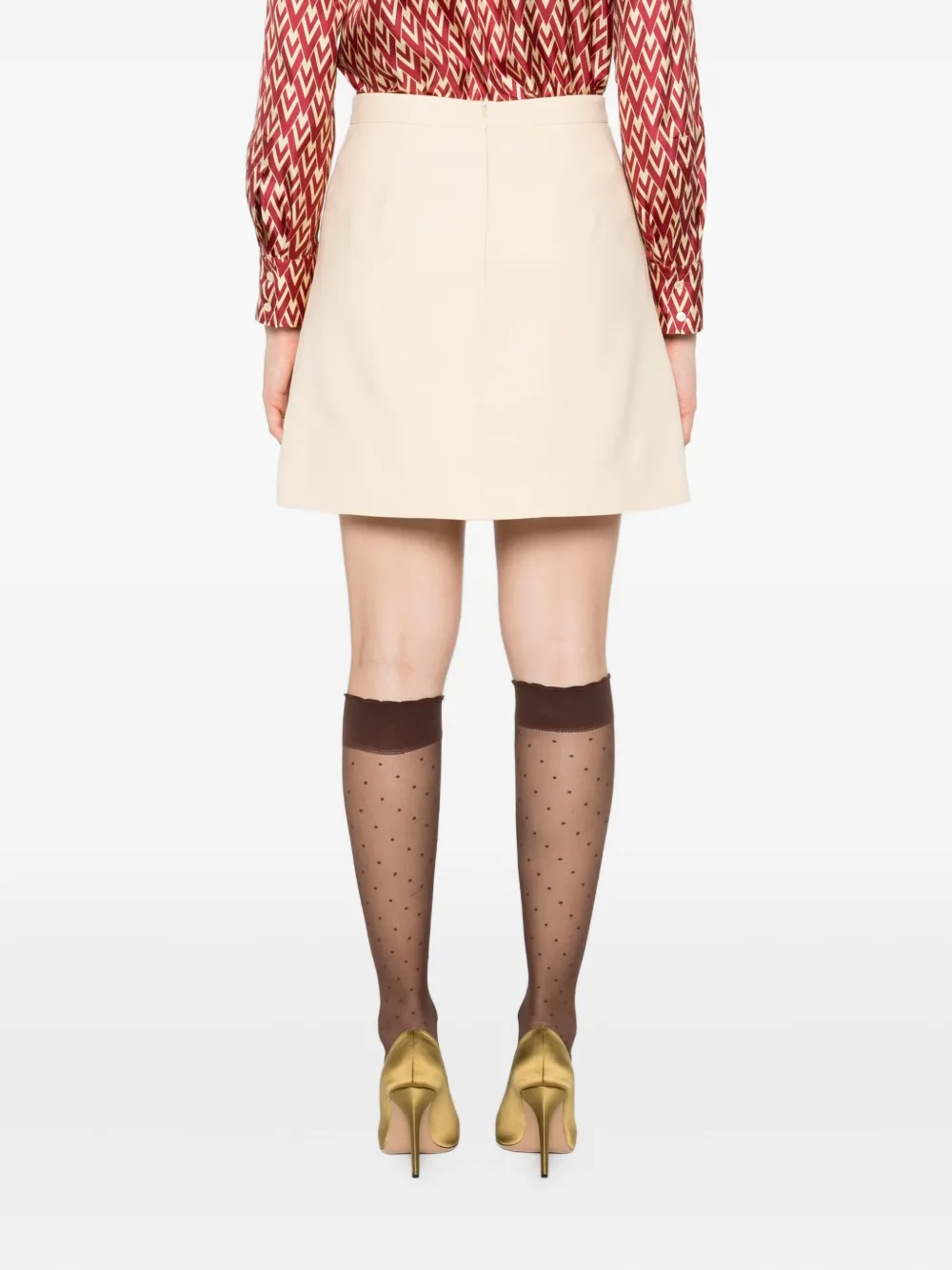 Valentino Garavani Mini-rok met strikzak Beige