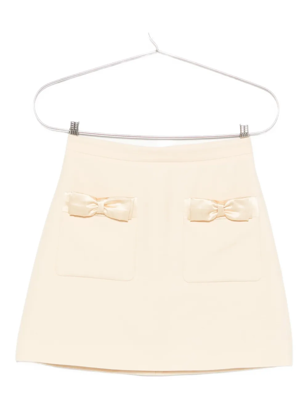 Valentino Garavani bow-pocket mini skirt Beige