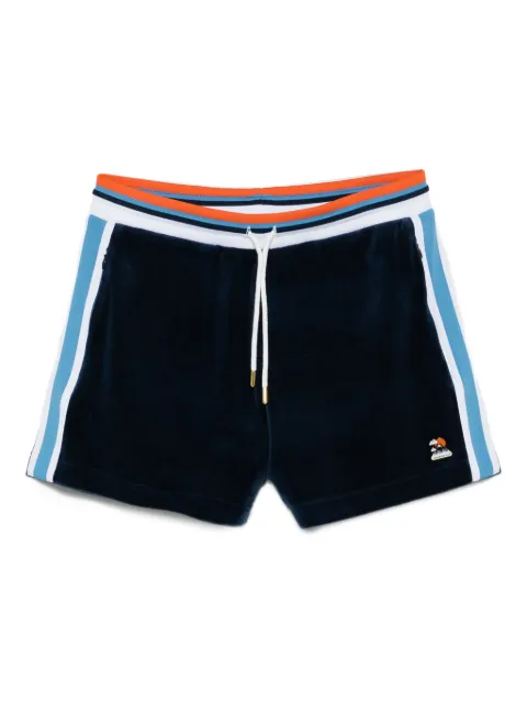Casablanca Montagne side-stripe velvet shorts