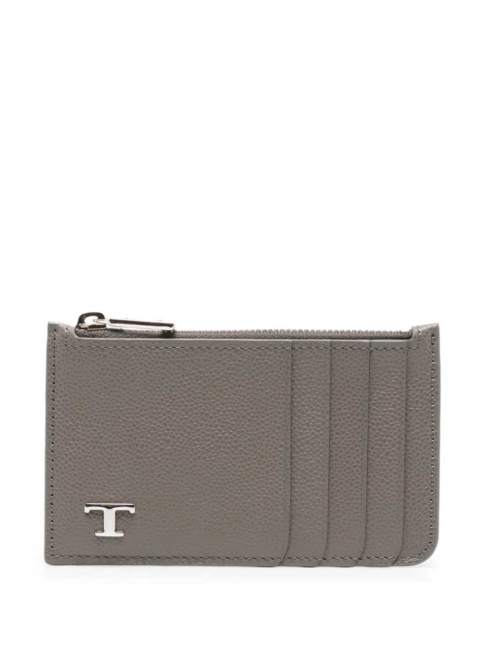Tod's Pasjeshouder met logoplakkaat en rits Grijs