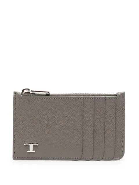 Tod's logo-plaque zip-fastening cardholder
