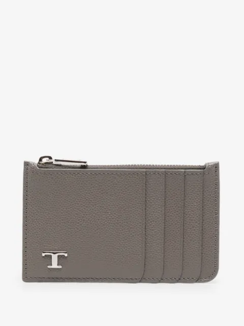 Tod's logo-plaque zip-fastening cardholder
