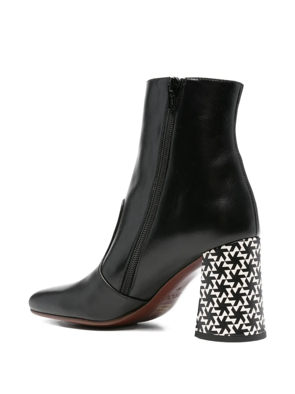 Chie Mihara 80mm Oysi geometric-block heel ankle boots Black