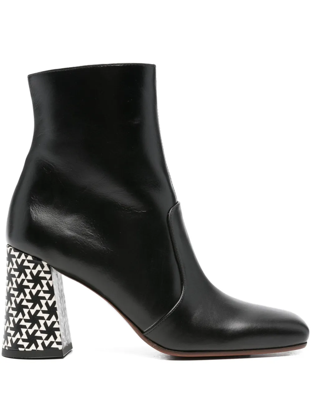 Chie Mihara 80mm Oysi geometric-block heel ankle boots Black