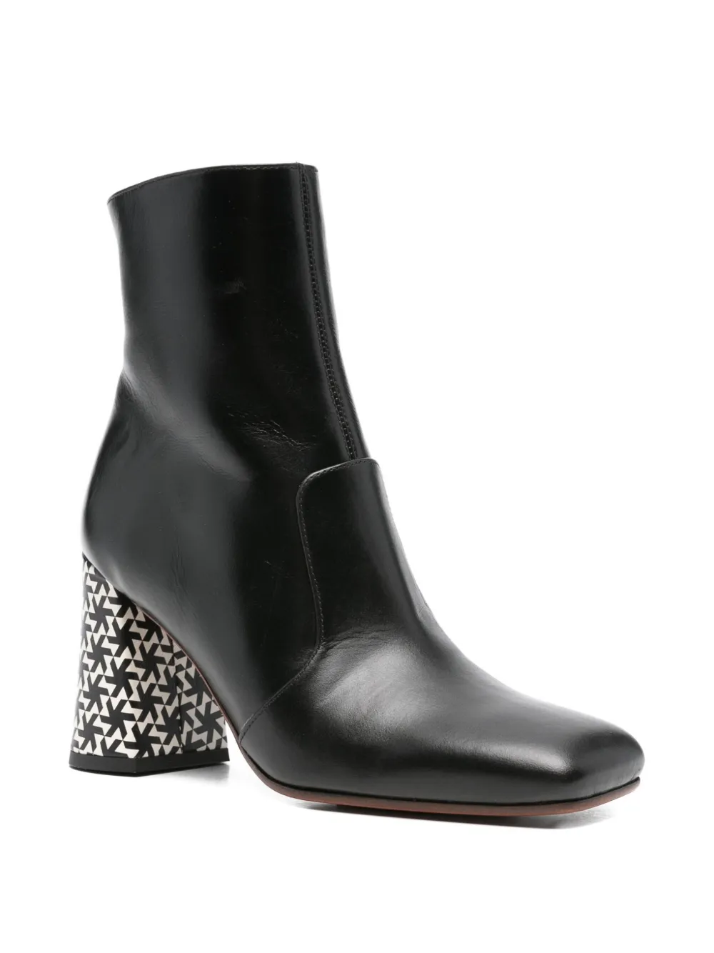 Chie Mihara 80mm Oysi geometric-block heel ankle boots Black
