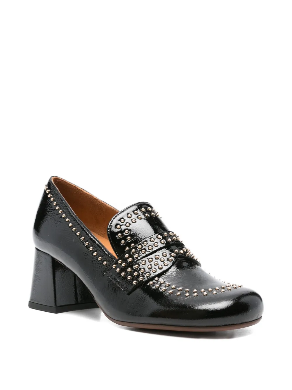 Chie Mihara 60mm studded block-heel pumps Black