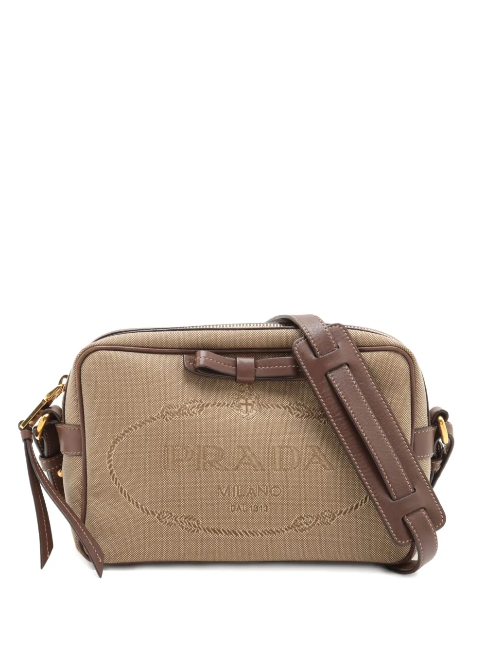 Prada Pre-Owned ロゴエンボス ショルダーバッグ - ニュートラル Prada Pre-Owned ロゴエンボス ショルダーバッグ - ニュートラル